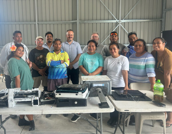 kiribati e-waste management training group photo